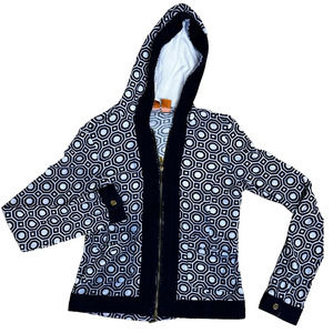 Tory Burch Terry Cloth Zip Up Hoodie Size Small